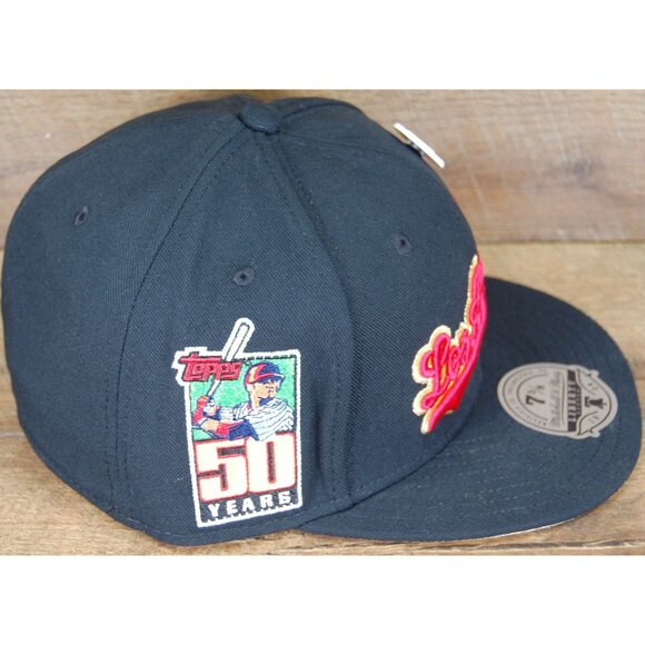 2023 Topps Lids x Mitchell & Ness Los Angeles Dodgers Fitted Hat Cap 7 5/8 Black - Picture 8 of 12